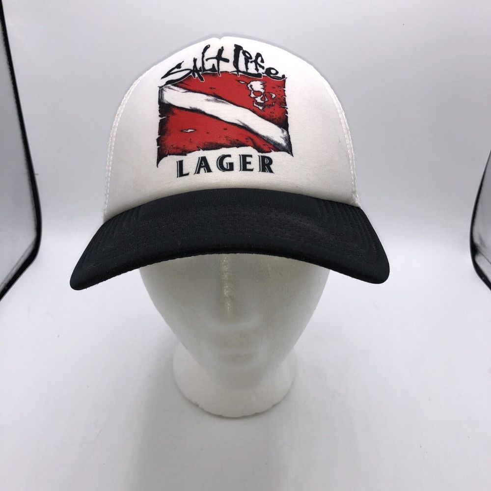 Salt Life Lager Trucker Baseball Beer Hat Cap Mesh Snap Back Adjustable